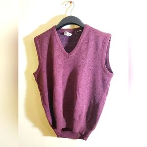 Vintage Filene's The Men's Store Wool Blend Sweater Vest Size Lg Made in Italy